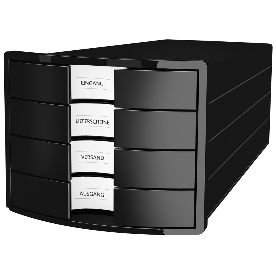 Sortimentsschub, Schubladenkassette, Schwarz, Beschriftete Schubladen, Geldschublade