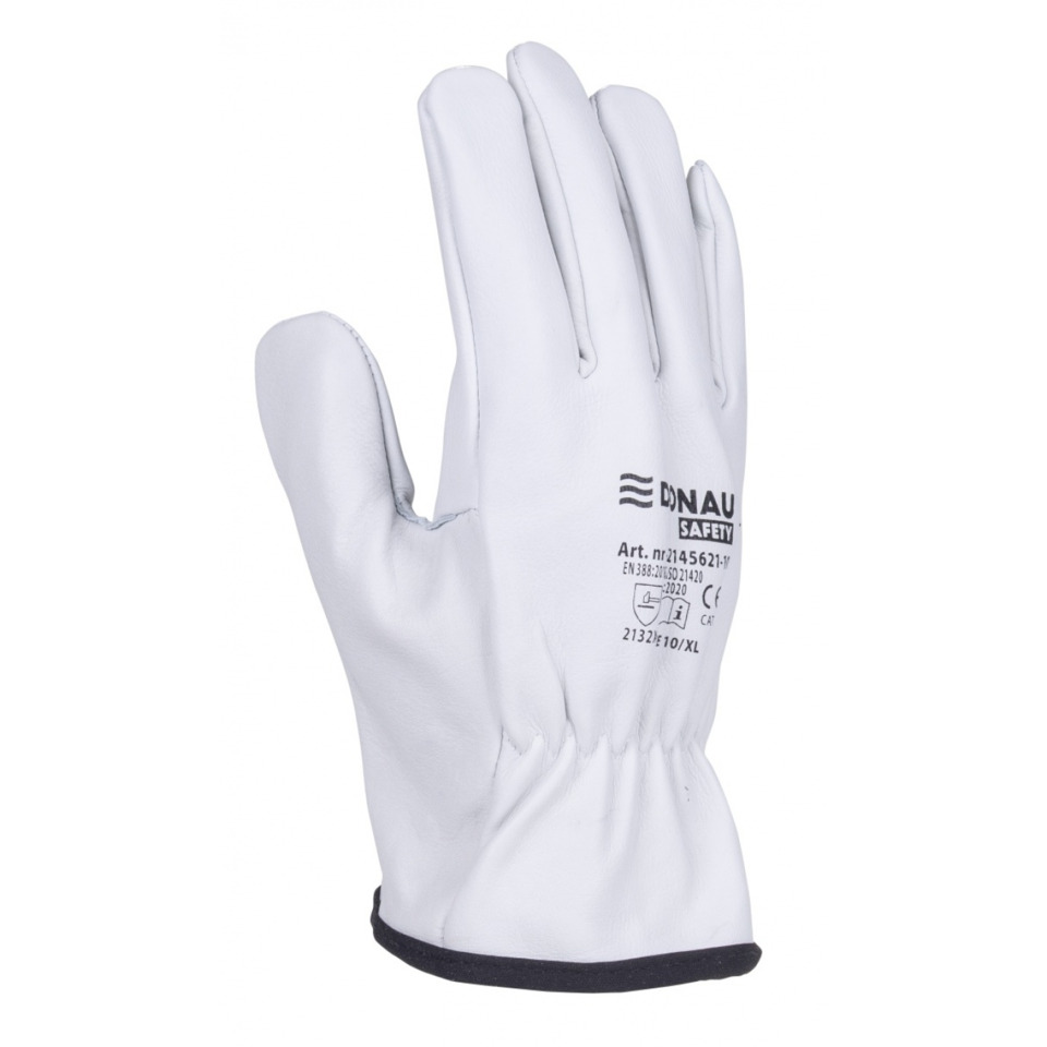 Handschuh, Schutzhandschuh, Arbeitshandschuh, Leder, Weiß