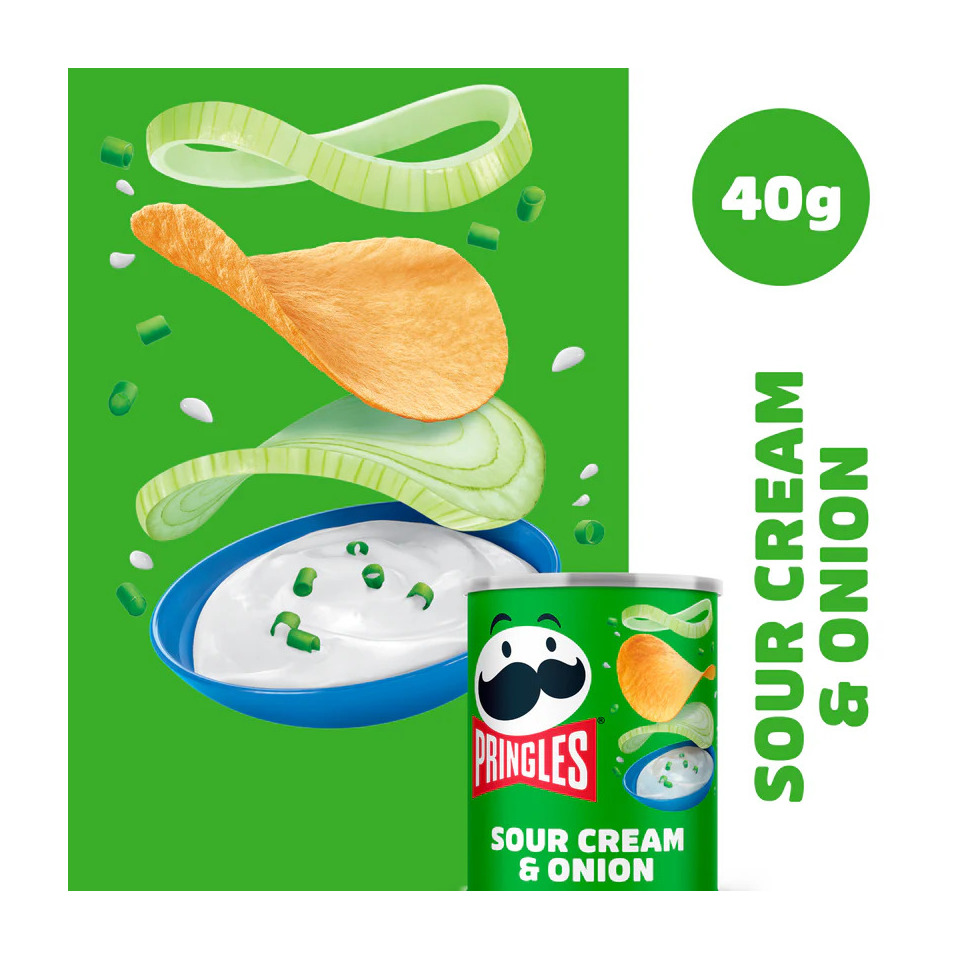 Snack, Krispel, Sauerrahm, Zwiebel, Pringles