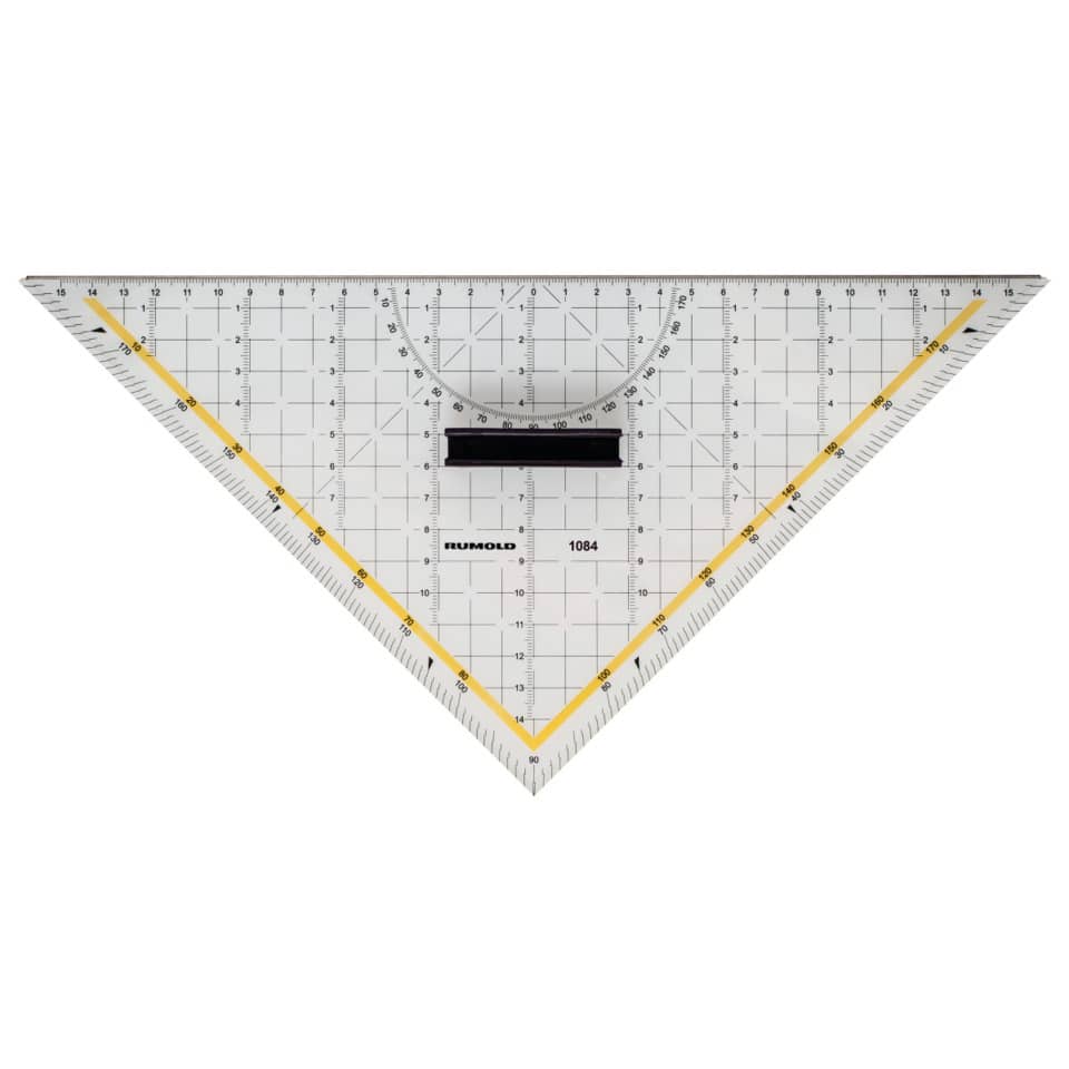 Linealwinkel, Taschenlineal, Geometriewerkzeug, Transparentes Lineal, Profi-Schablone