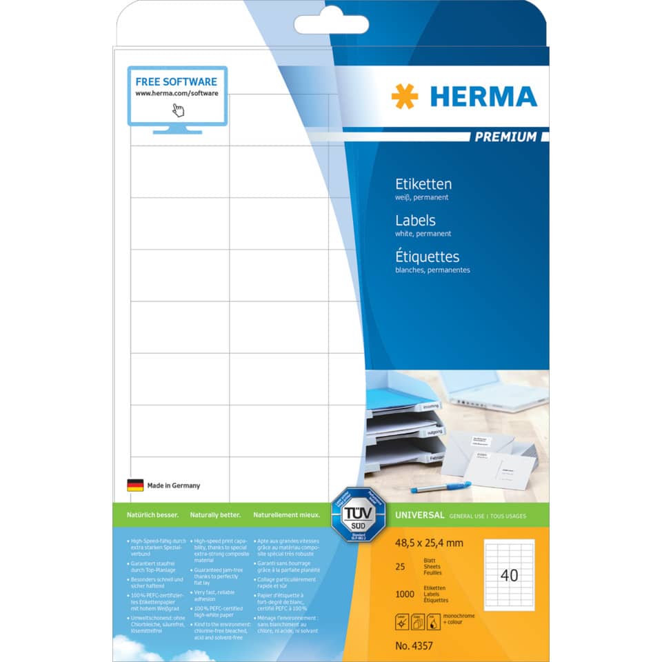 Etiketten, Labels, Universal, Deutschland, Herma