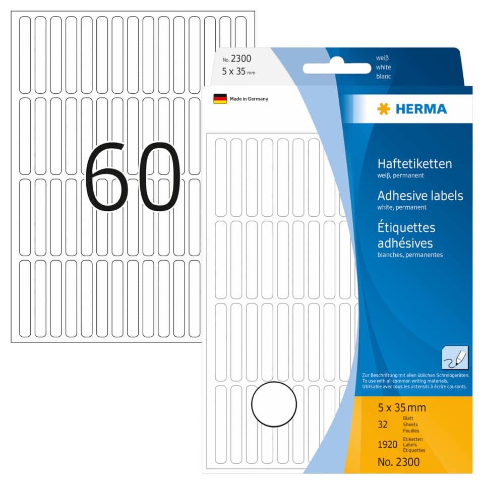 Etiketten, Aufkleber, weiß, rechteckig, Klebeetiketten