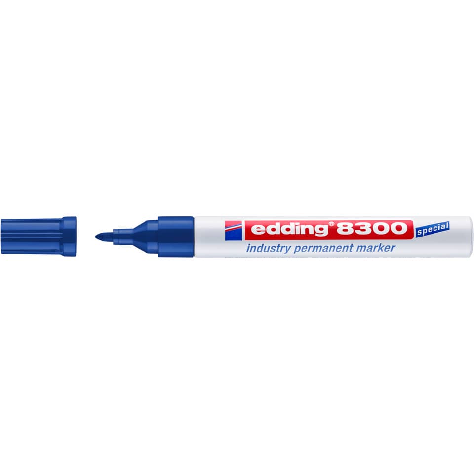 Marker, Permanent marker, Blau, Spitzspitze, Edding 8300