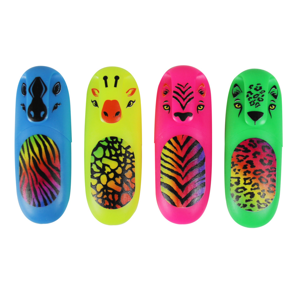 Schuhclip, Kinderclip, Tiermuster, Leopard, Zebra, Neonfarben