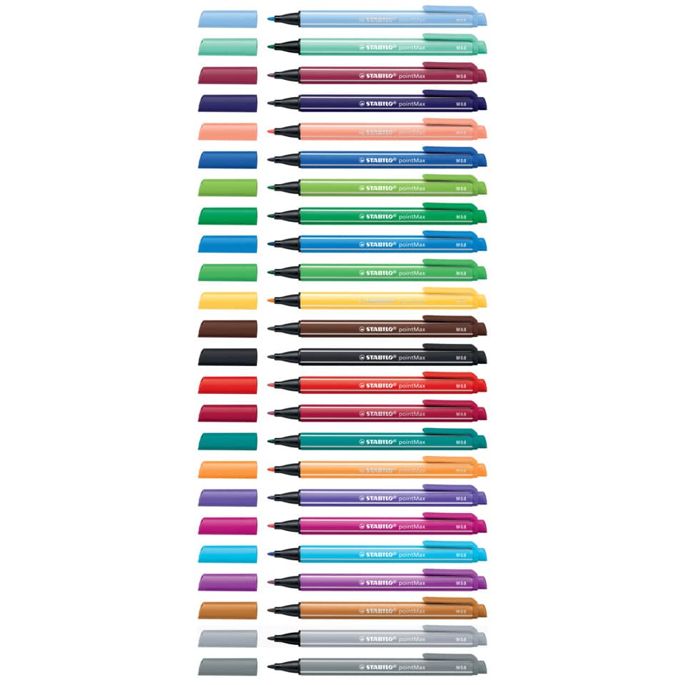 Marker, Stabilo, Filzstift, Kugelschreiber, Palette