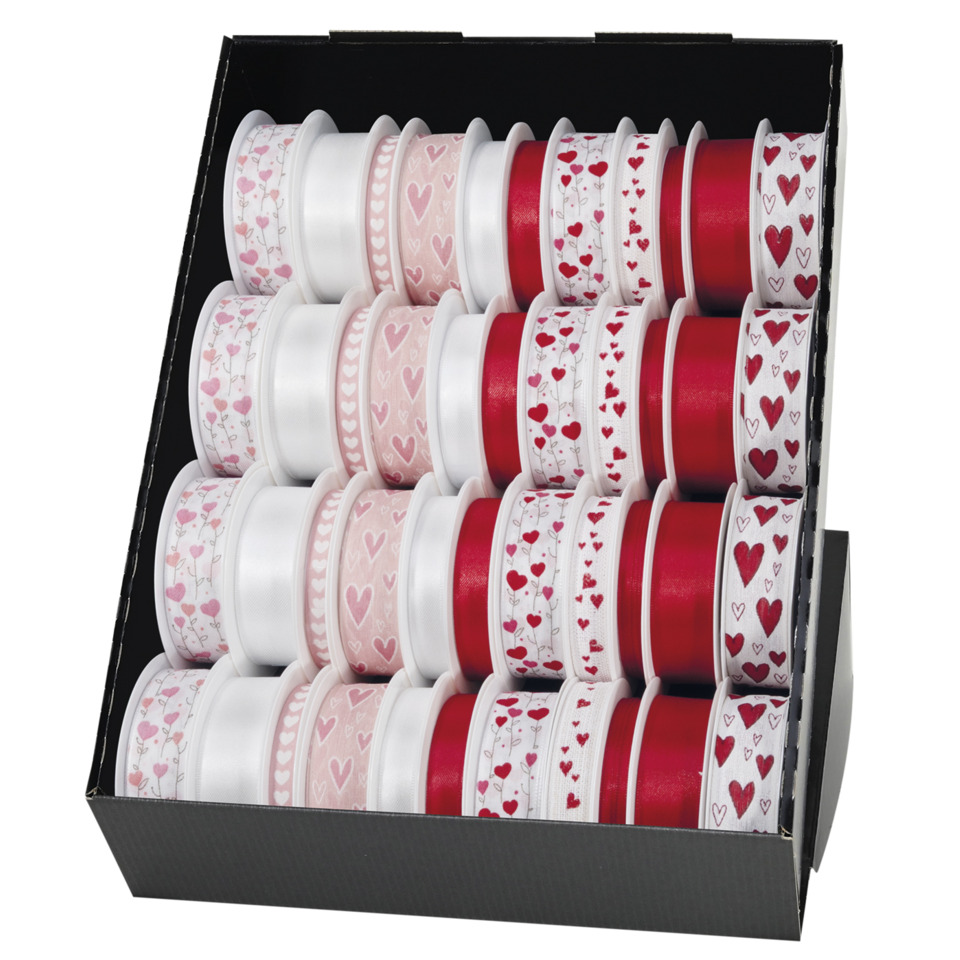 Banding, Ribbons, Dekoband, Herzen, Deko-Band