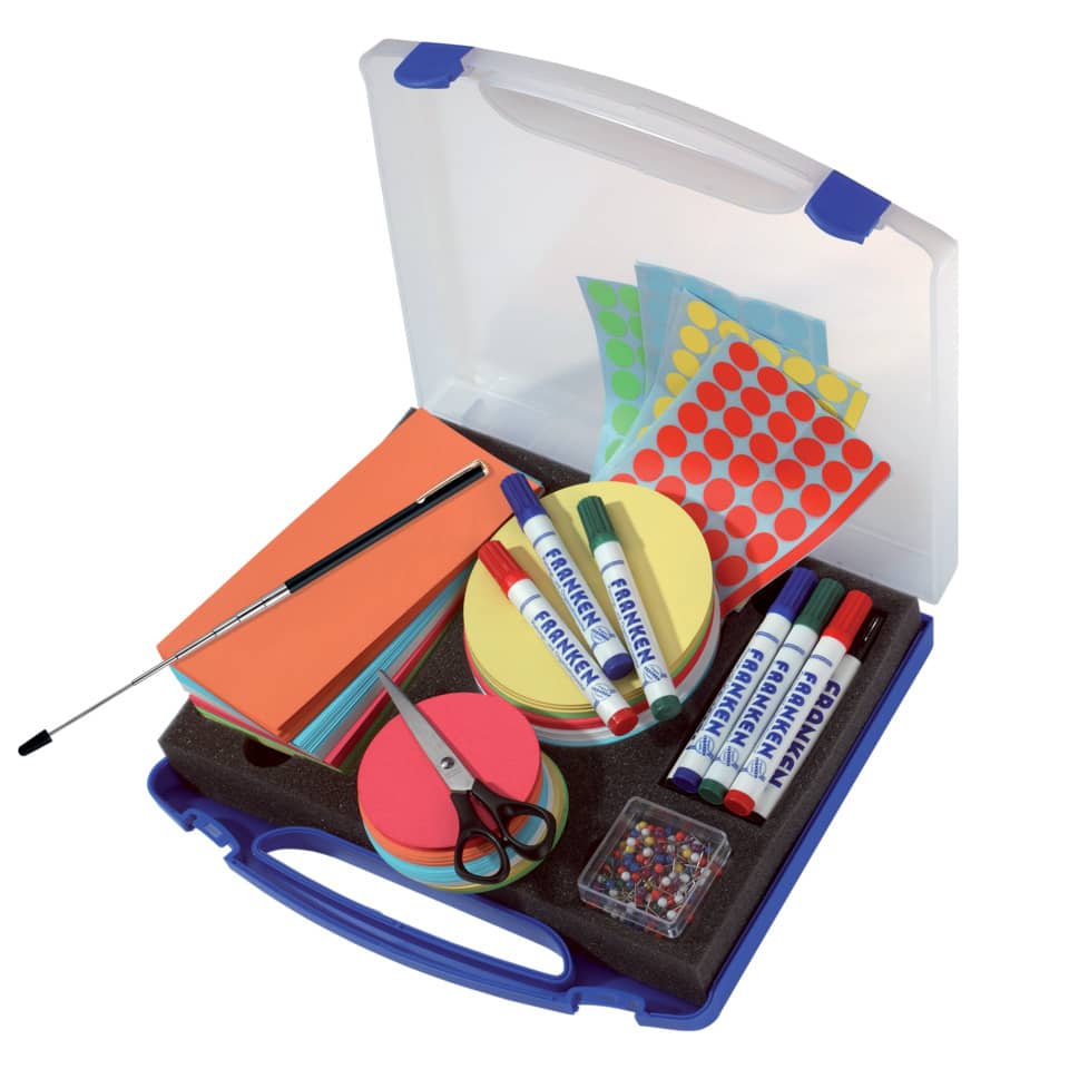 Moderationskoffer Mini, Kunststoff, 1142 Teile, blau FRANKEN UMKM