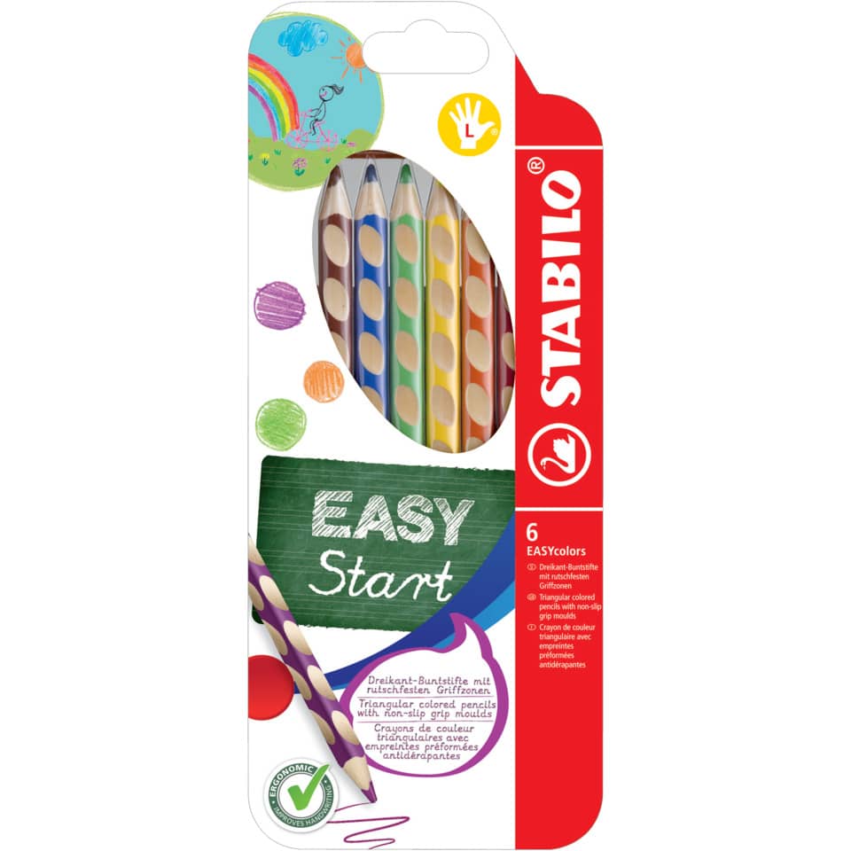 buntstifte, dreieckig, 6 farben, easy start, rutschfeste griffen