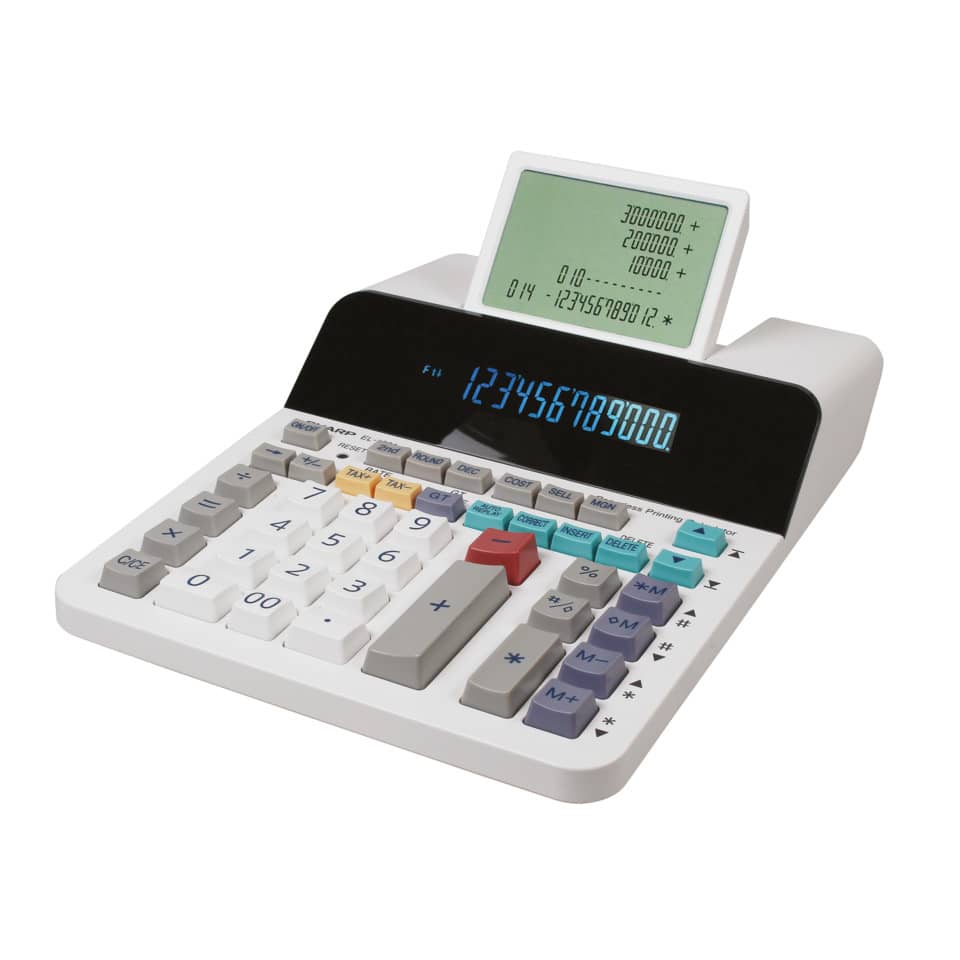 Kalkulator, Taschenrechner, Multifunktionskalkulator, Großer Display, Druckerpapier-Bunk