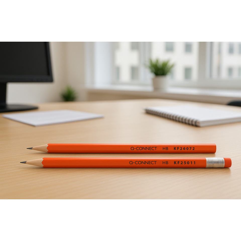 Bleistift, orangefarbener Bleistift, HB-Bleistift, Graphitstift, Schreibtisch-Accessoire