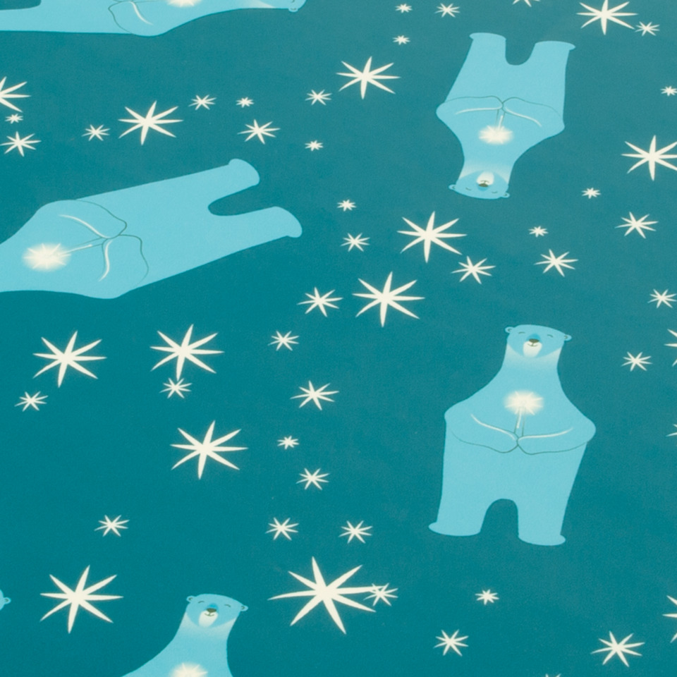Eisbären, Muster, Sterne, Blau, Schlafende Bären