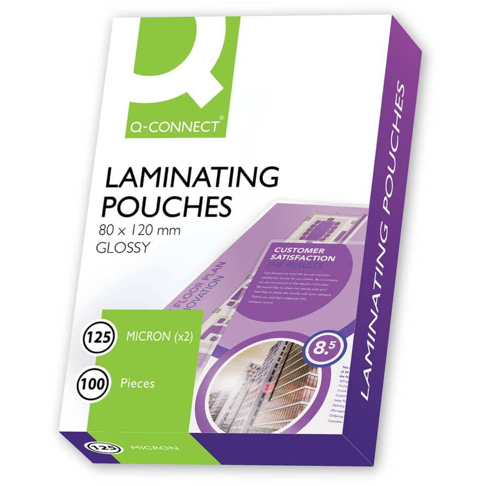 Laminating Pouches, 80 x 120 mm, Glänzend, Mikron, Stück