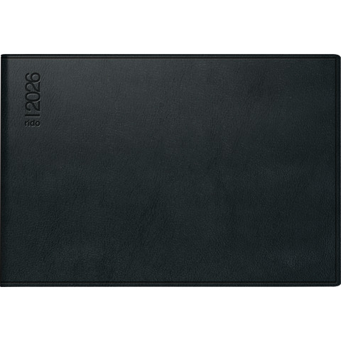 Taschenkalender Septimus 2026, 15,2 x 10,2 cm, 1W/2S, Kunststoff, schwarz RIDO 70-17 523 906