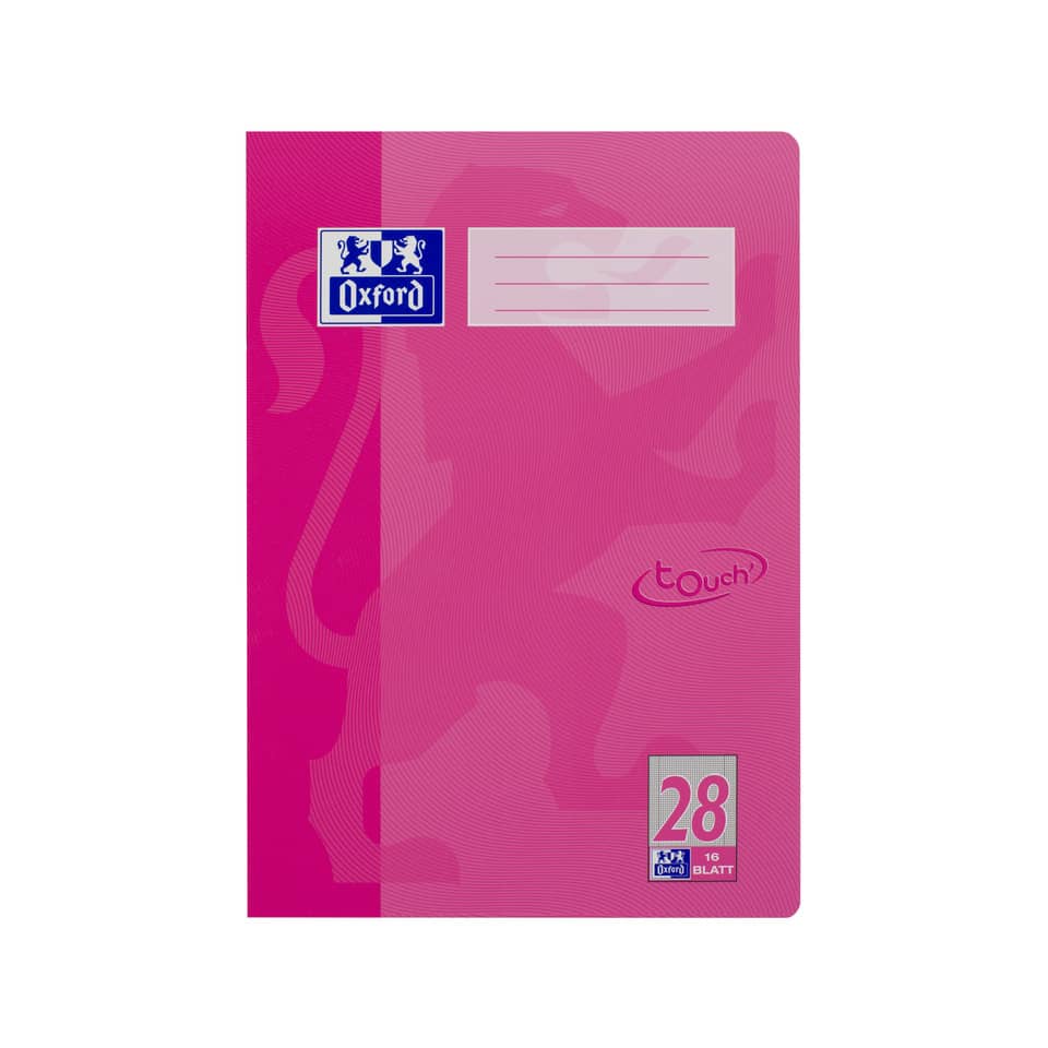 Notizblock, Kunstleder, rosa, Lineatur, 28-Blatt