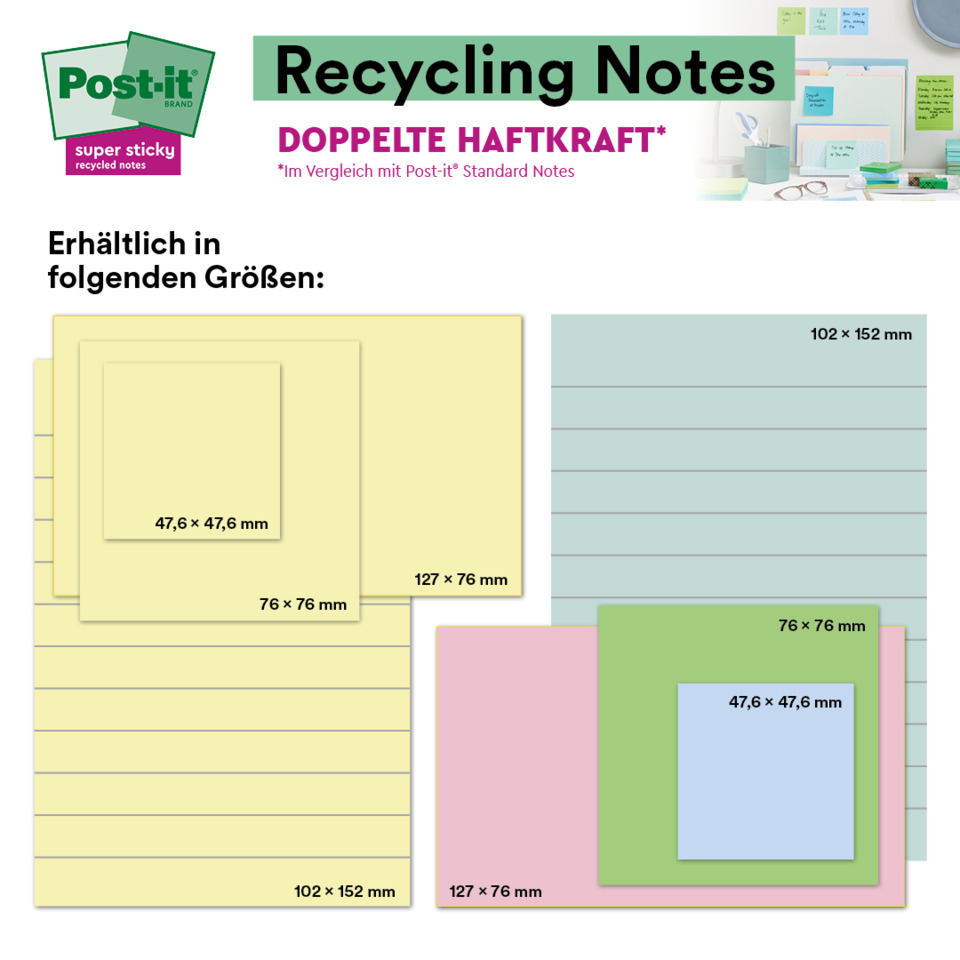 Notizblock, Post-it, Notizpapier, Klebezettel, Papierblock