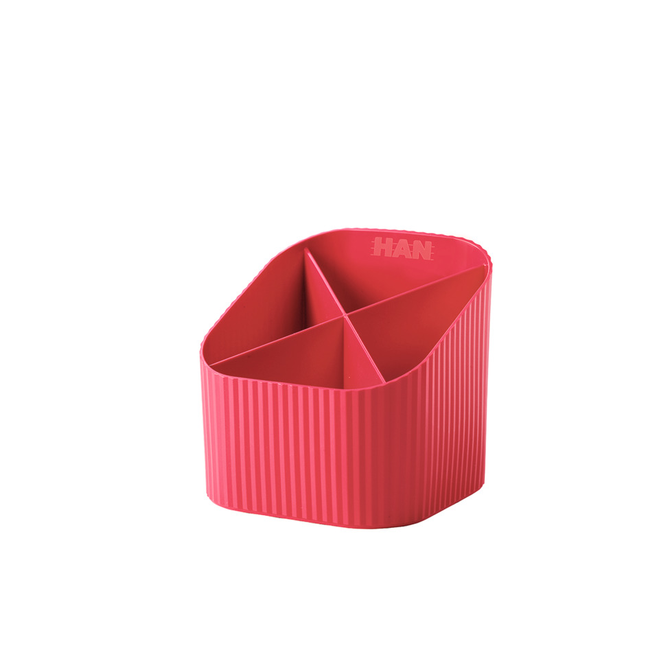 Schreibtischorganizer, Stiftehalter, Küchen-Organizer, rot, gefaltet/gefaltete Fächer