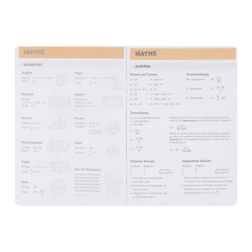 Mathematik-Poster, Lehrposter, Geometrie, Algebra, Bildungsmedium