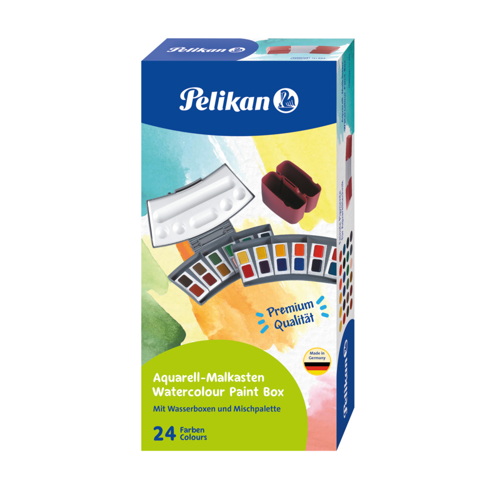 Aquarell-Malkasten, Aquarellfarben, Mischpalette, 24 Farben, Wasserboxen