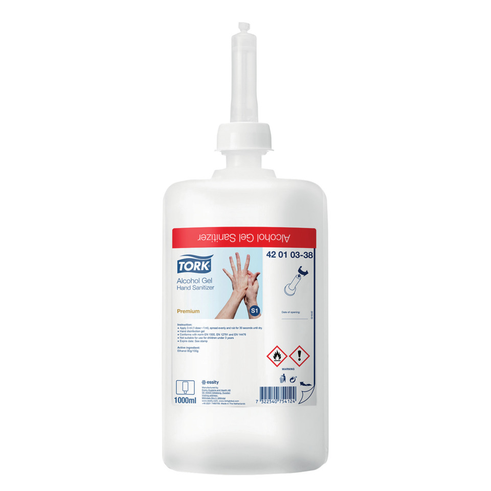 hand sanitizer, alcohol gel, gel, 1000ml, Flasche