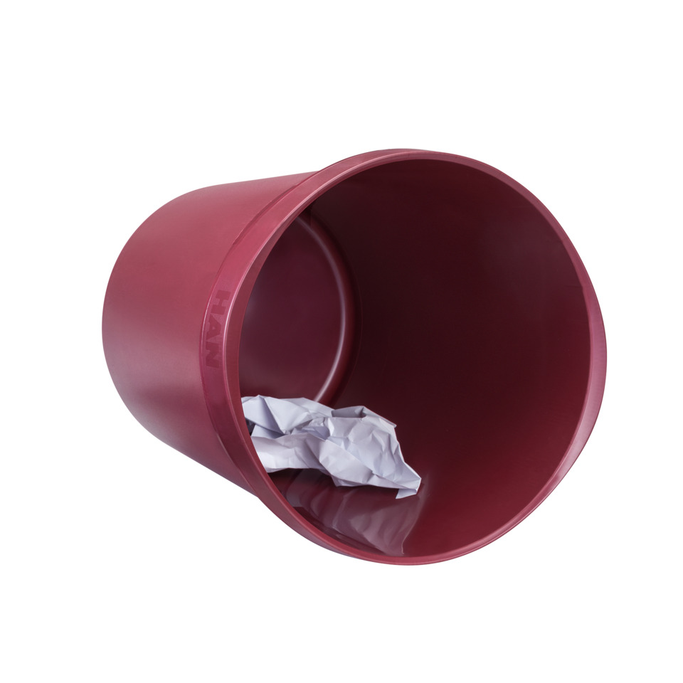 Mülleimer, Abfalleimer, Küchensammler, Roter Mülleimer, Deckel offen