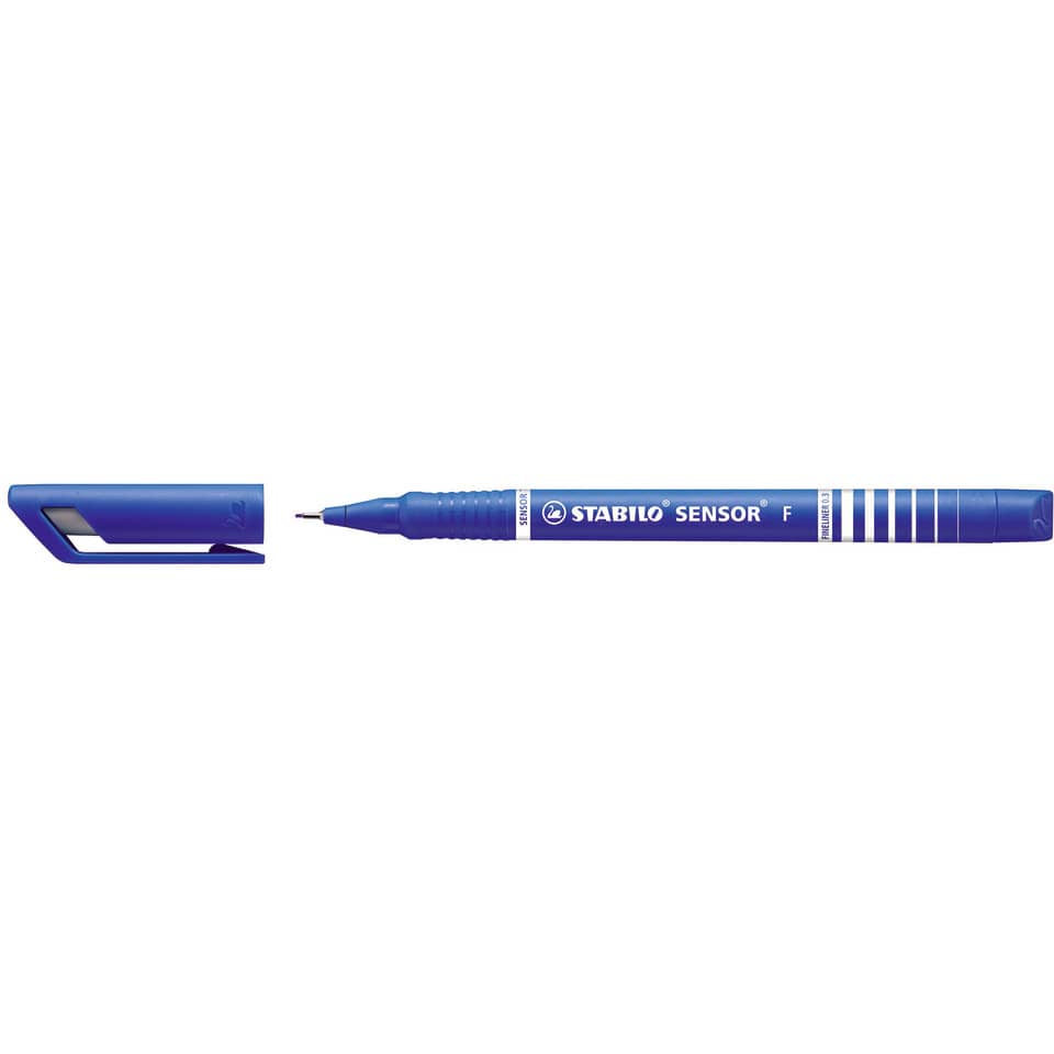 Marker, Blau, Kugelschreiber?, Filzstift, Stabilo
