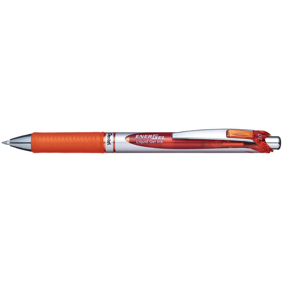 Kugelschreiber, Gelschreiber, Liquid Gel, orange, Clip, Spitze, Rollerball, Schreibgerät, Kunststoff, Drehmechanismus
