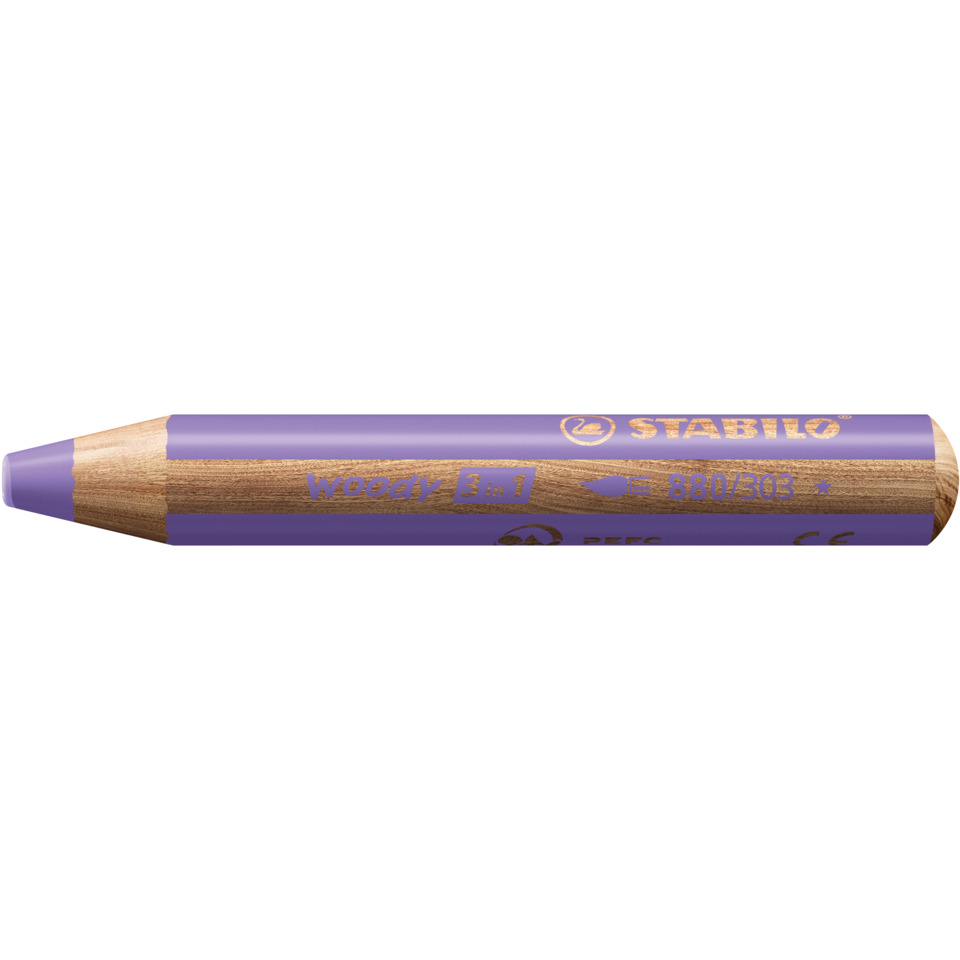 Künstlerbleistift, Holzbleistift, 3-in-1, Bleistift, lila/pflaumenholz