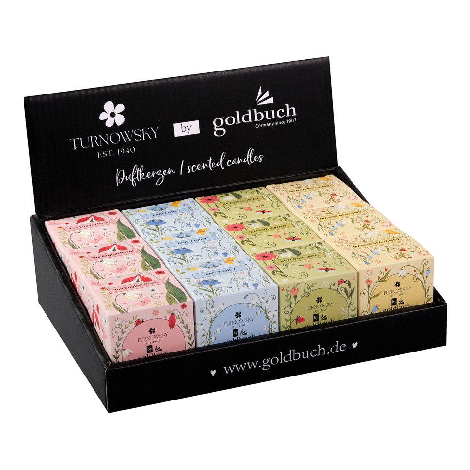 Duftkerzen, Geschenkbox, Set, Blumenmuster, Bunte Verpackung