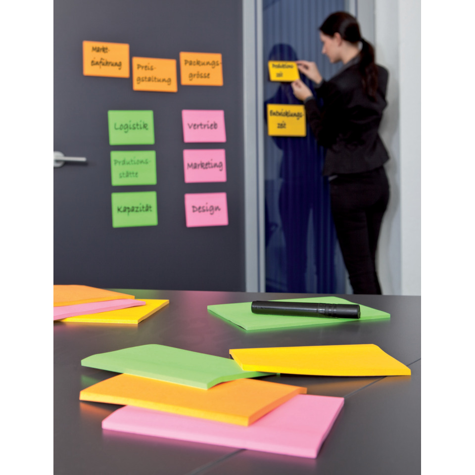 post-its, stickynotes, büro, besprechungsraum, arbeitsplatz