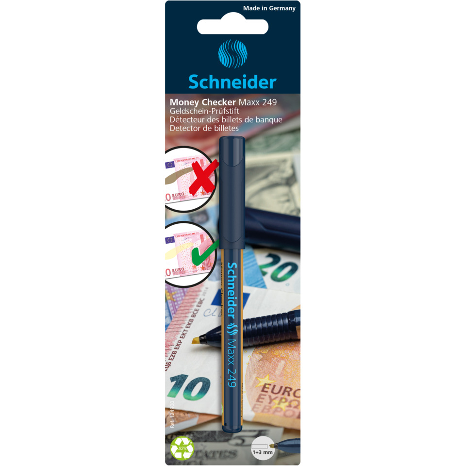 Schreiberstift, Geldschein-Detektor, Money Checker, Schneider Maxx 249, Bürozubehör