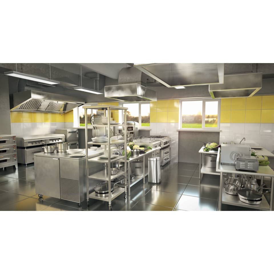Küche, Küchengeräte, Großküche, Edelstahl, Industrielle Küche