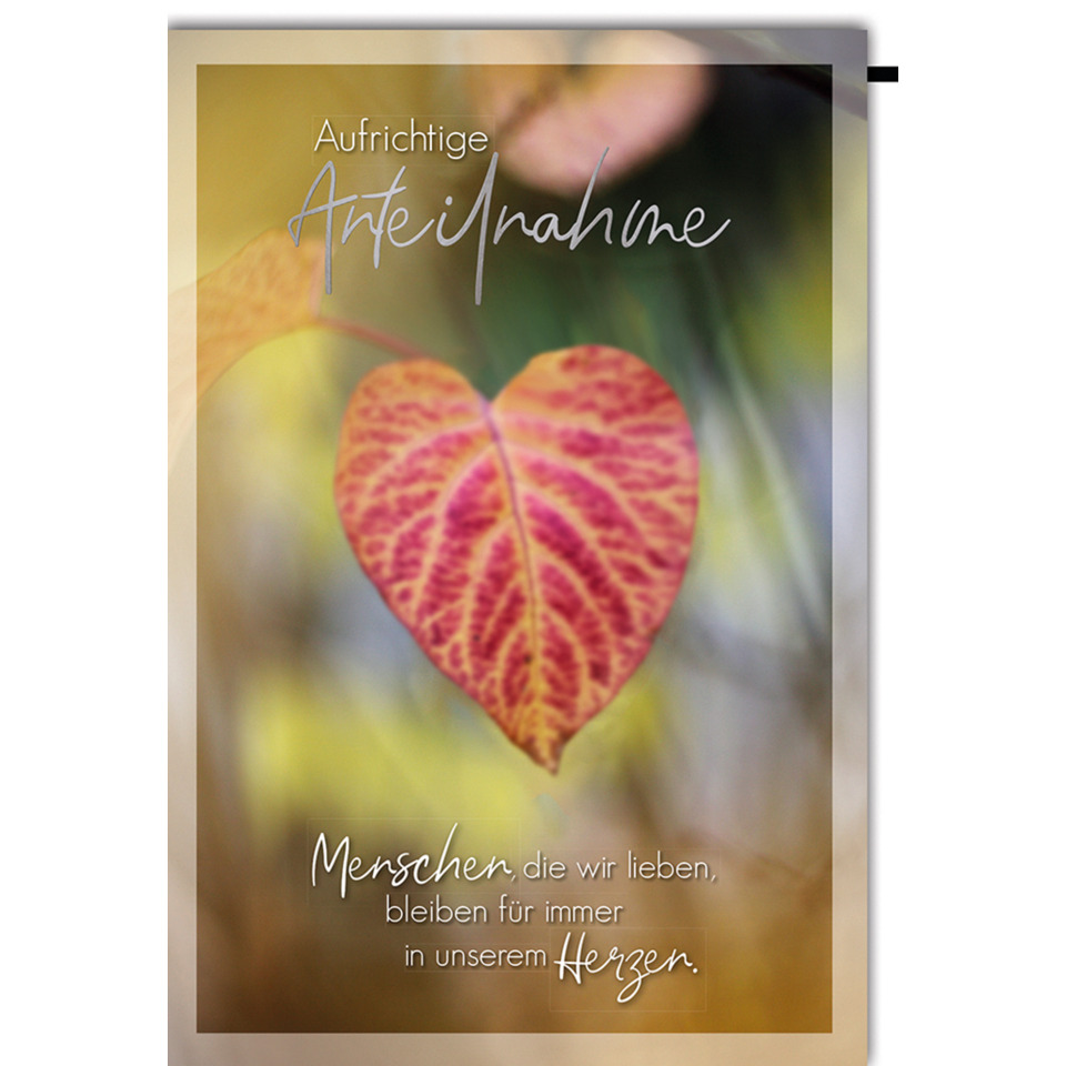 Herzblatt, Blatt, Herbstfarben, Dekorbild, Zierbild