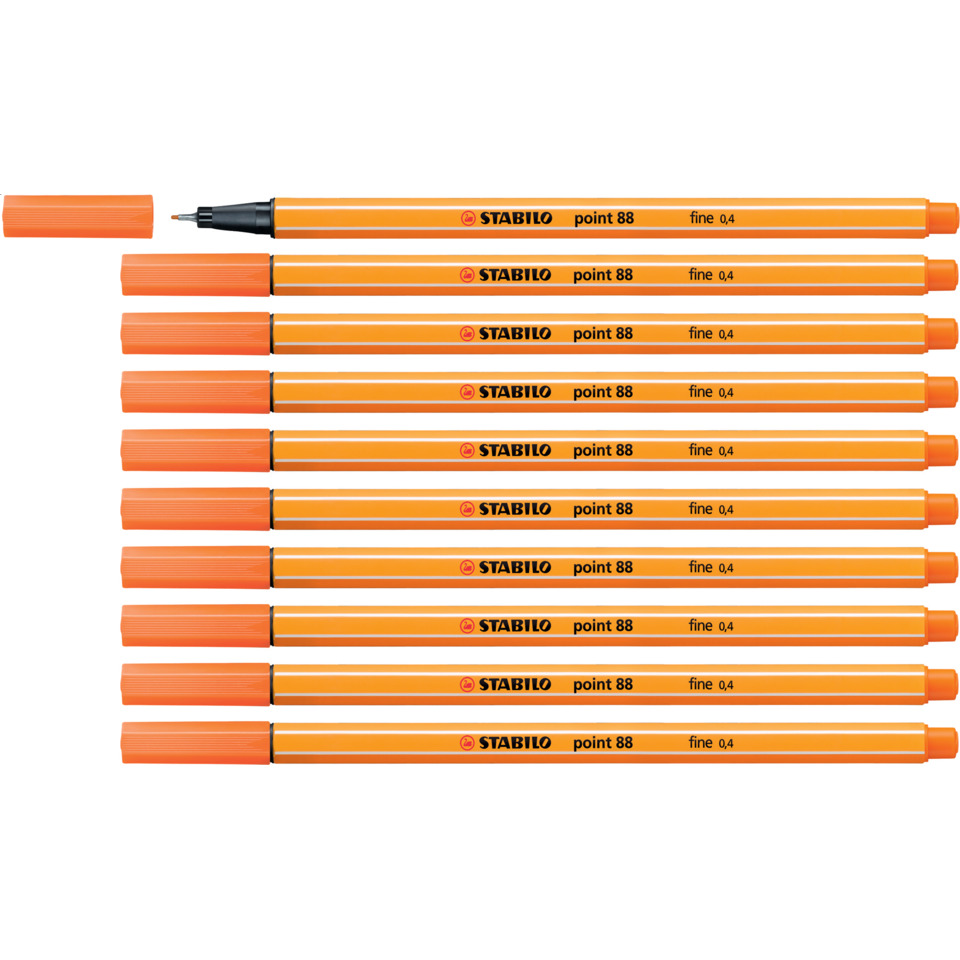 Marker, orange Marker, Stift, Korrekturmarker, Stabilo point 88