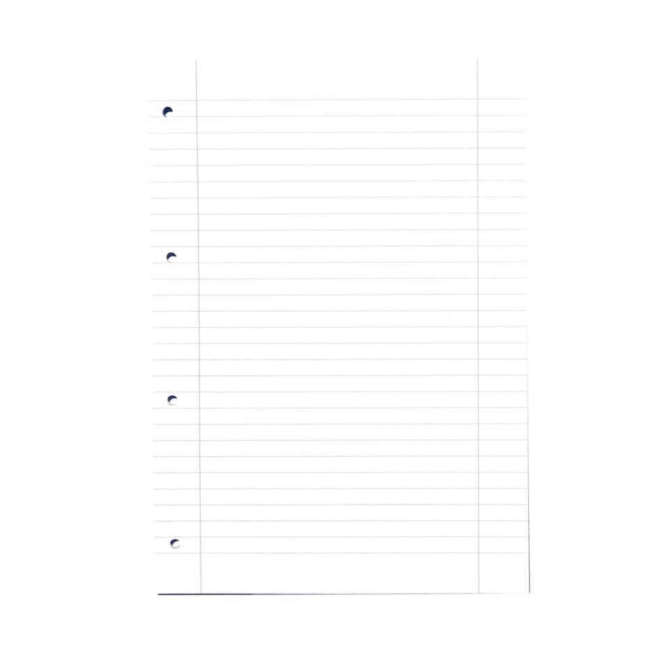 Notizblock,  liniertes Papier, gerillt, Dreiring, Seitenblatt