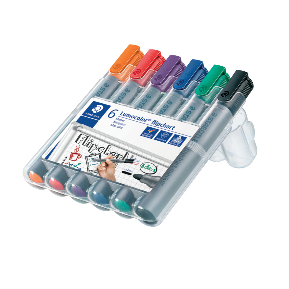 Marker, Filzstifte, Wassermarker, 6er-Set, Flipchartzubehör