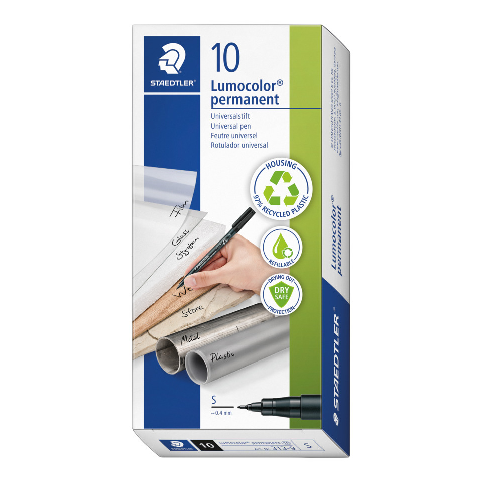 Stifttinte, Permanentstift, Lumocolor, Universalline, Feine Spitze