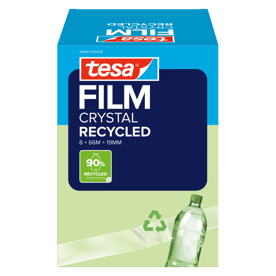 Film, Kristall, Wiederverwendet, 90% recycelt, Tesa