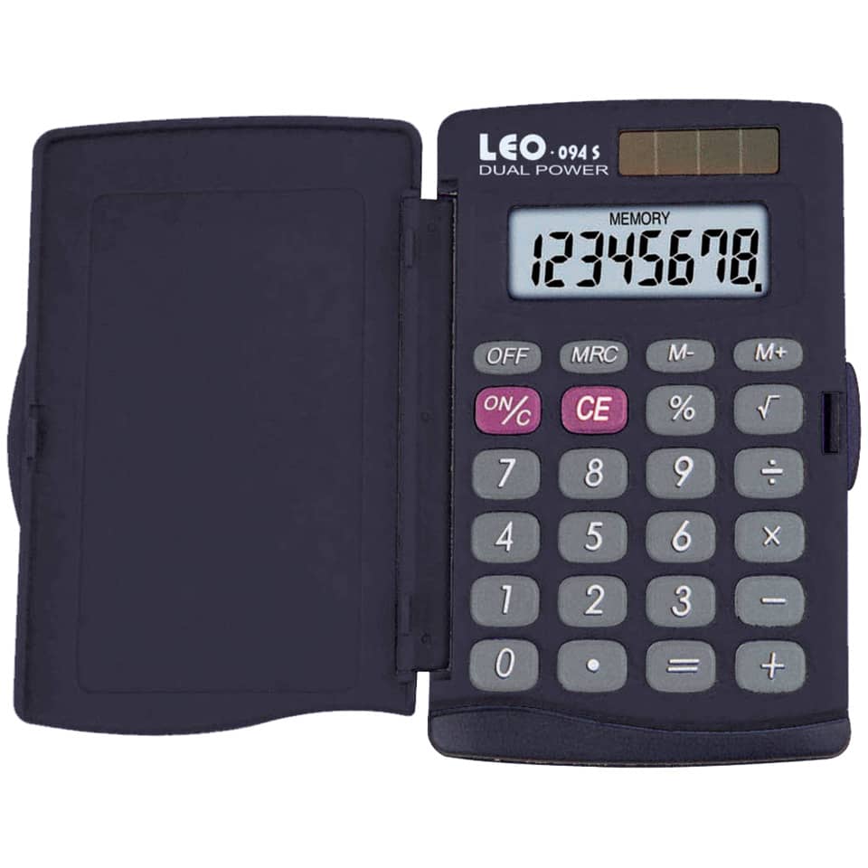 Taschenrechner, Kompaktrechner, Elektronischer Taschenrechner, LED-Anzeige, Faltbar
