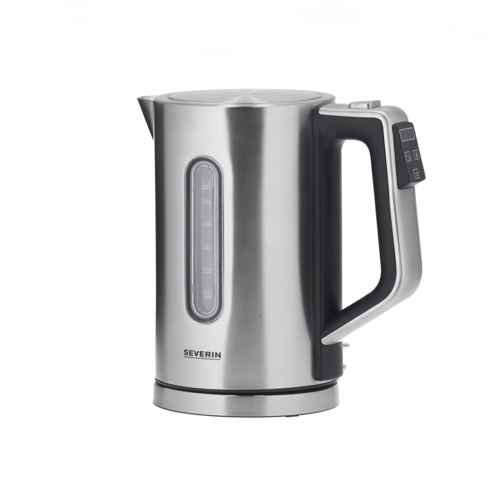Wasserkocher, Edelstahl, Wasserstandsanzeige, Kabelgebunden, Smart-Taste