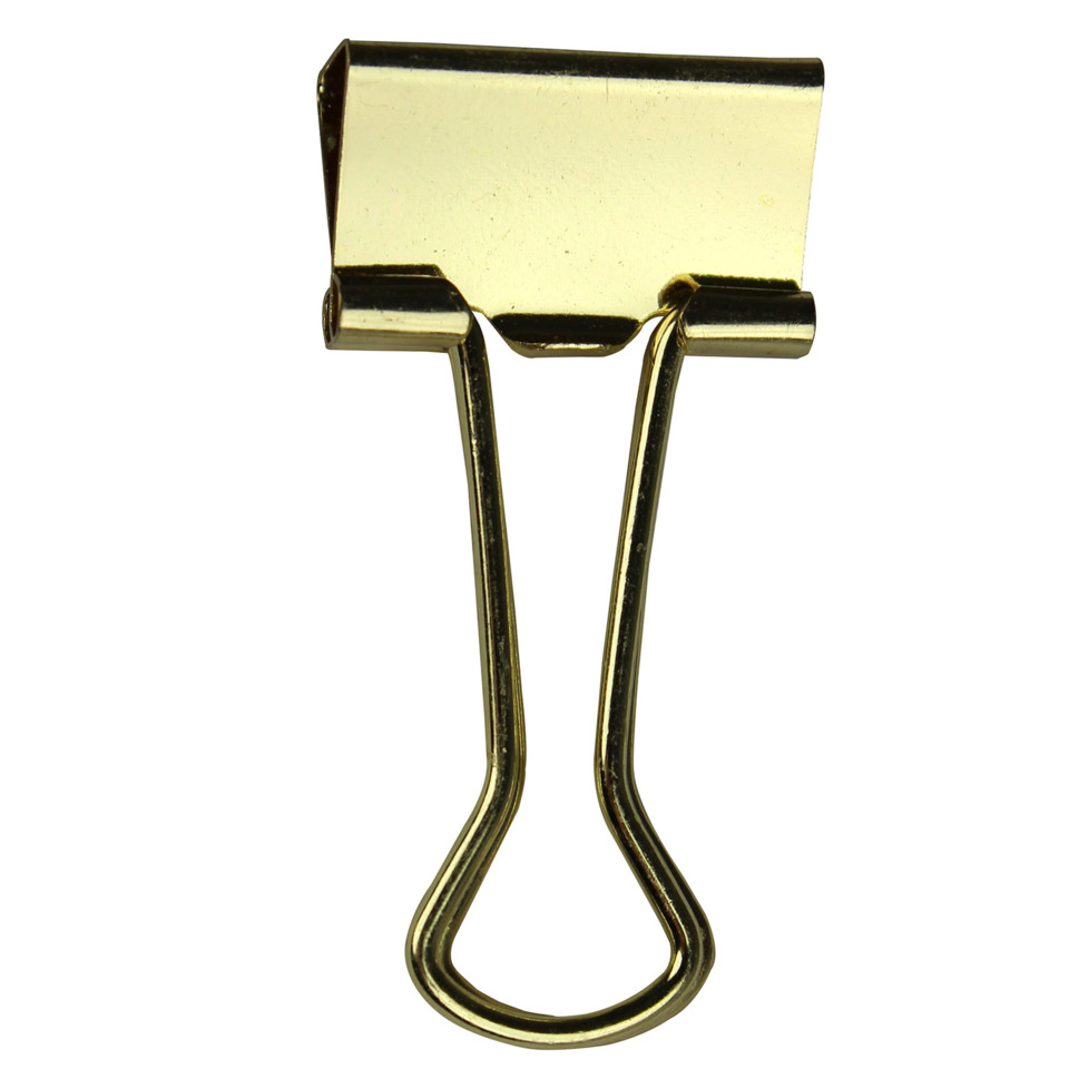  binder clip, gold, metal, office supply, clip