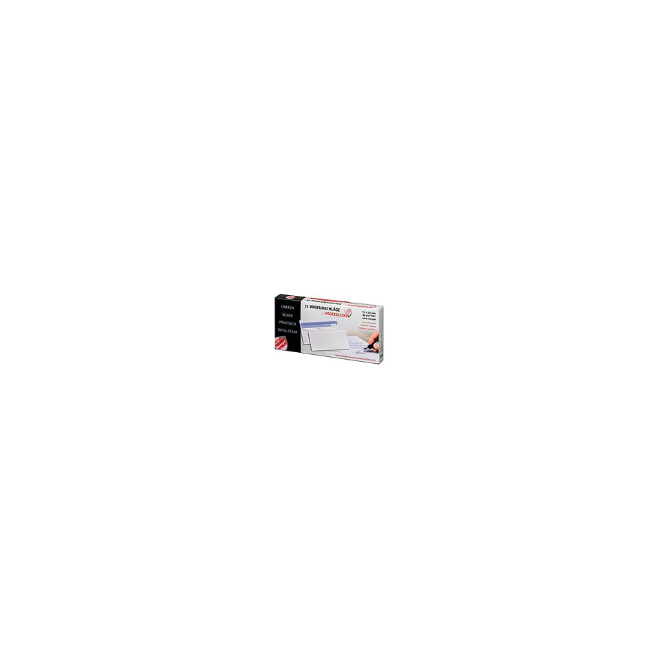 Briefumschlag ohne Fenster - Revelope®, DIN lang, 90g/m², 35 Stück, weiß PROFESSIONAL 30051783
