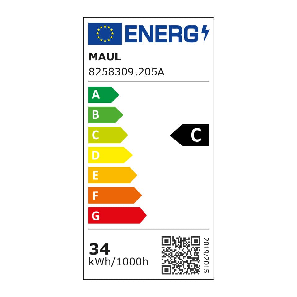Energieeffizienz, kWh/1000h, 34 kWh, Etikett, EU-Verbrauchskennzeichnung