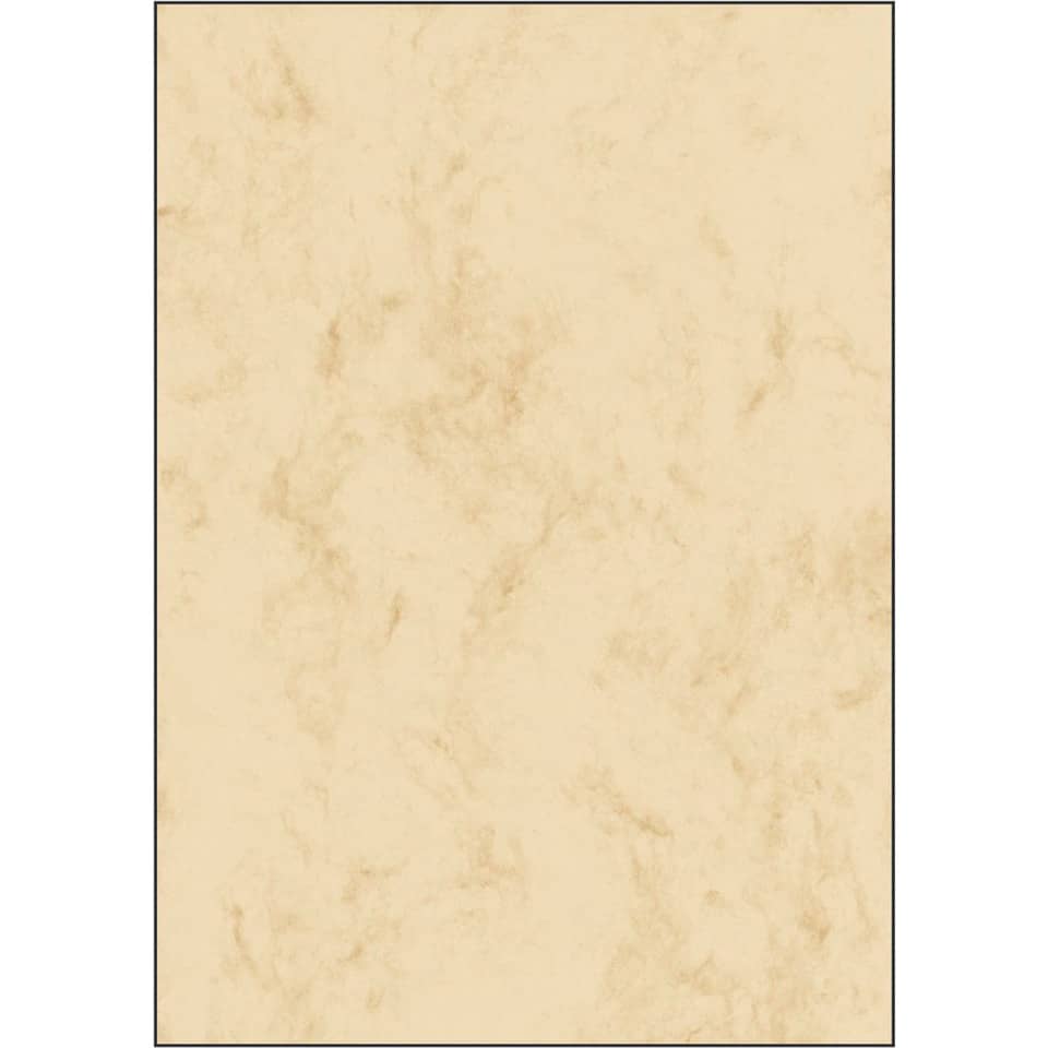Design Papier Marmor, A4, 90g/m², 25 Blatt, beige SIGEL DP181