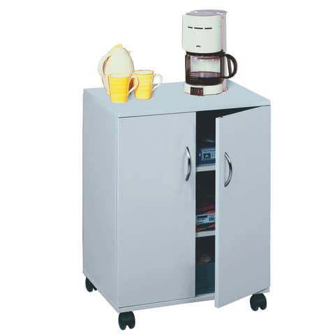 Multifunktionswagen 74/53, mit 3 Fächern, 2 Flügeltüren, grau DURABLE 3115 10