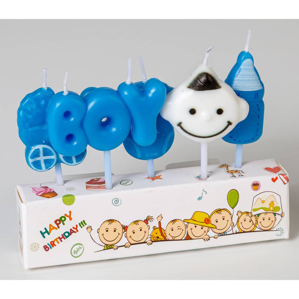 Kuchenkerze, Geburtstagskerze, Blau, Motiv, Sushi/Glücksmotiv