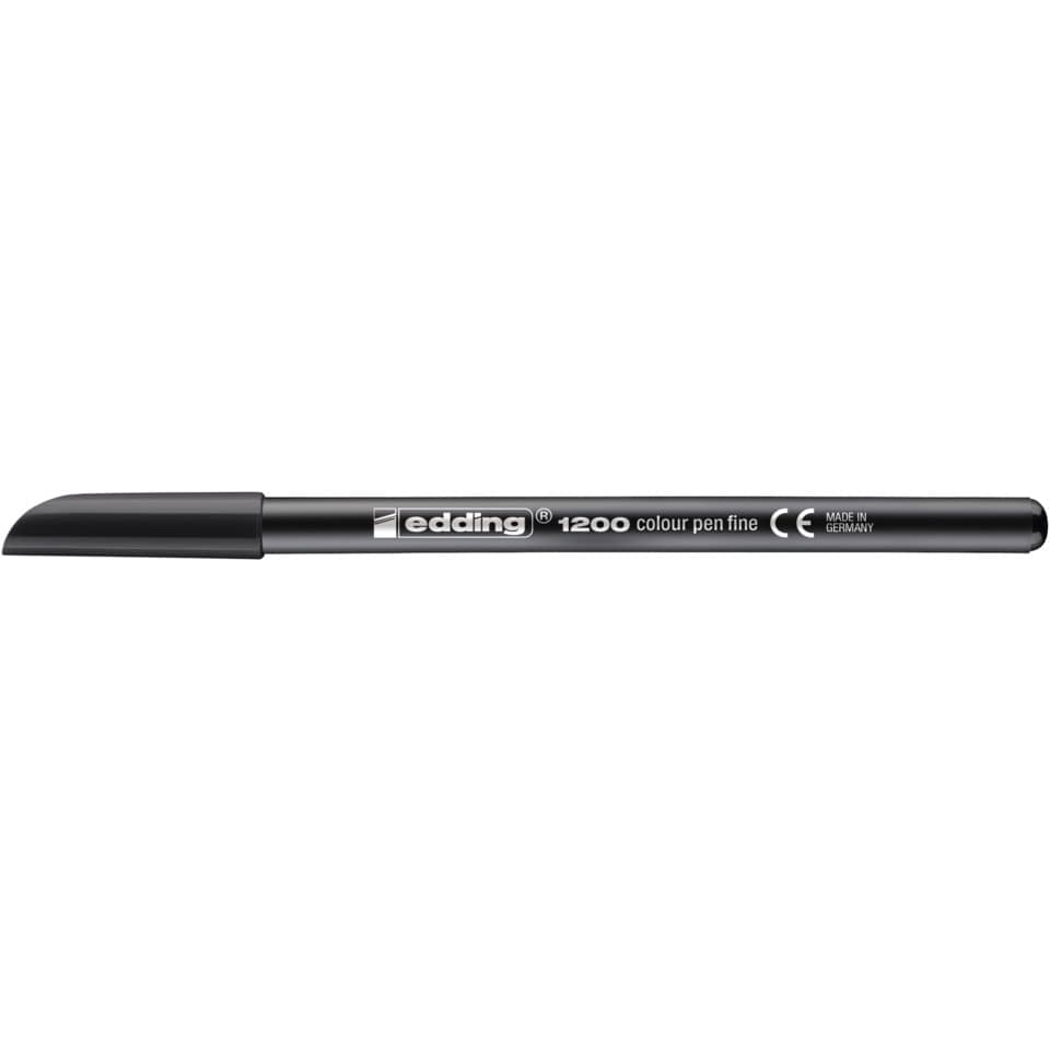 Faserschreiber 1200, 1mm, Rundspitze, schwarz EDDING 41200001