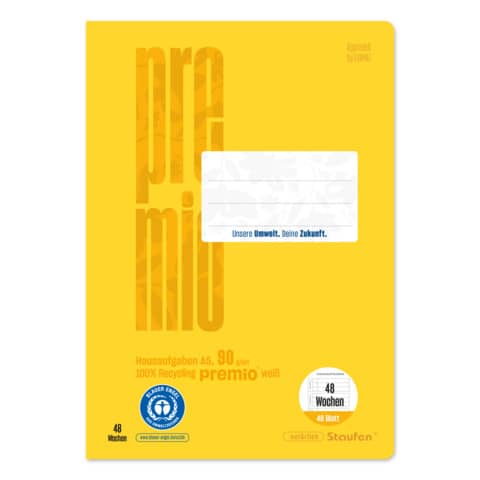 Hausaufgabenheft Premio, DIN A5, 48 Blatt STAUFEN PREMIO 040788003