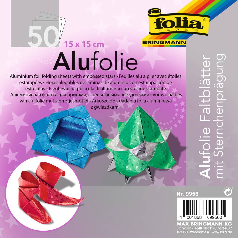 Alufolie, Faltfolie, Papierfalte, Origami, Aluminiumfolie