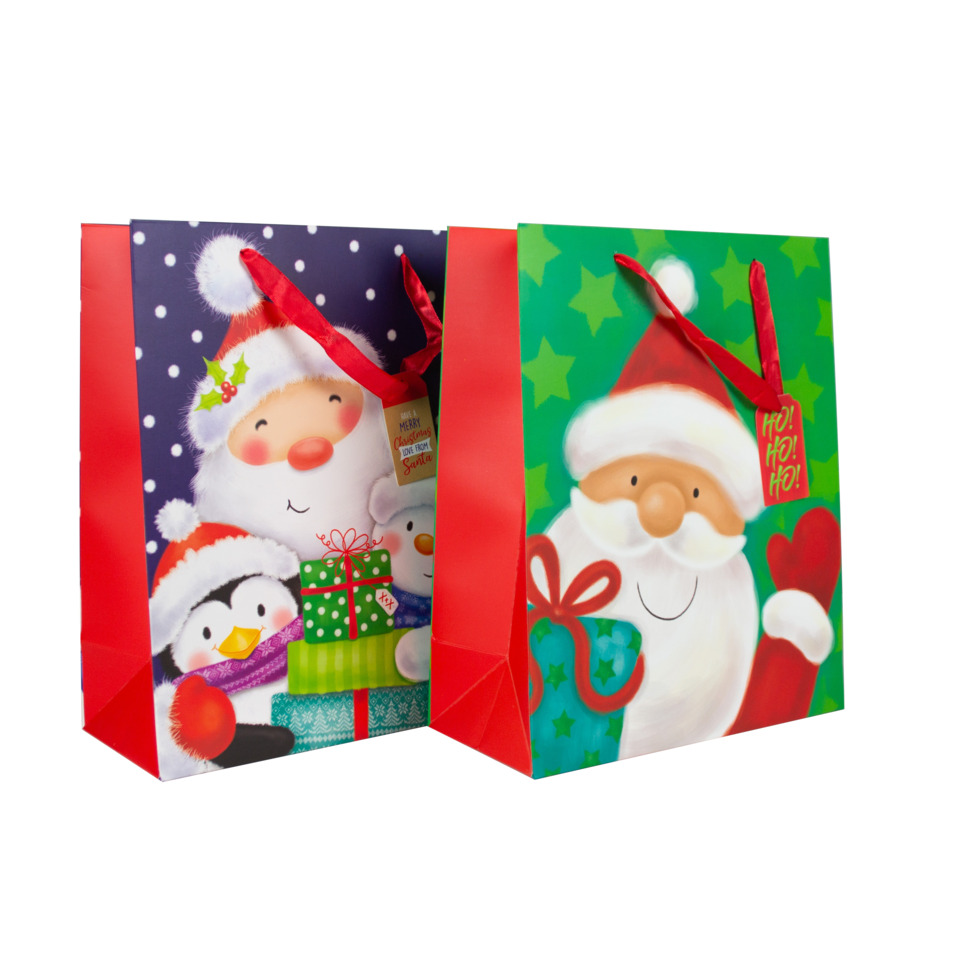 Geschenktasche, Weihnachtsmotiv, Santa, Weihnachtsmann, Geschenkverpackung