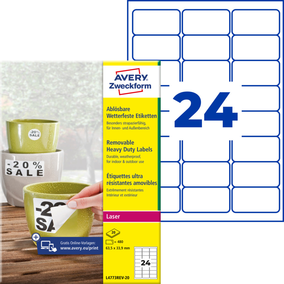 Etiketten, Klebebänder, Entfernbare Etiketten, Wetterfeste Etiketten, Laseretiketten